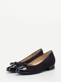 Hassia – Ballerinas aus Veloursleder mit Lackkappe