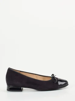 Hassia – Ballerinas aus Veloursleder mit Lackkappe