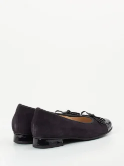 Hassia – Ballerinas aus Veloursleder mit Lackkappe