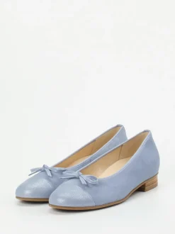 Hassia – Ballerinas aus Veloursleder Pastellblau