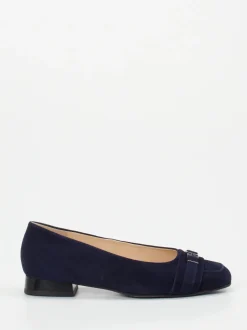 Hassia – Ballerinas aus Veloursleder Dunkelblau