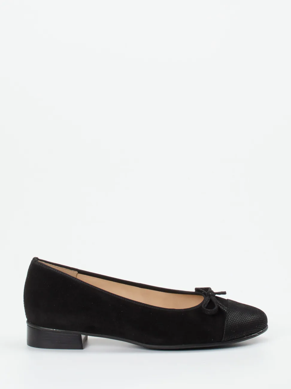 Hassia – Ballerinas aus Veloursleder Schwarz