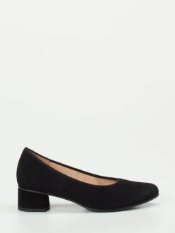Hassia – Blockabsatz-Pumps aus Veloursleder schwarz