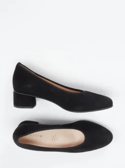 Hassia – Blockabsatz-Pumps aus Veloursleder schwarz