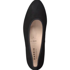 Hassia – Blockabsatz-Pumps aus Veloursleder schwarz