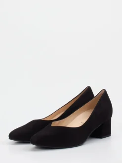 Hassia – Blockabsatz-Pumps aus Veloursleder Schwarz
