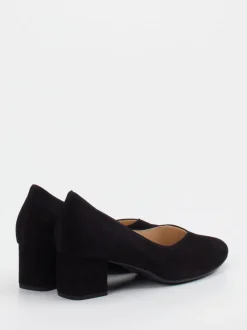 Hassia – Blockabsatz-Pumps aus Veloursleder Schwarz
