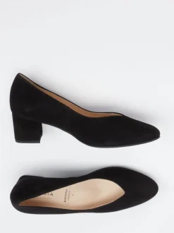 Hassia – Blockabsatz-Pumps aus Veloursleder Schwarz