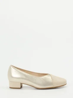 Hassia – Blockabsatz-Pumps aus Veloursleder Beige