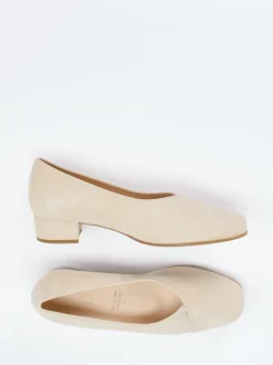 Hassia – Blockabsatz-Pumps aus Veloursleder Beige
