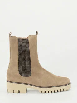 Hassia – Chelsea Boots aus Veloursleder beigebraun