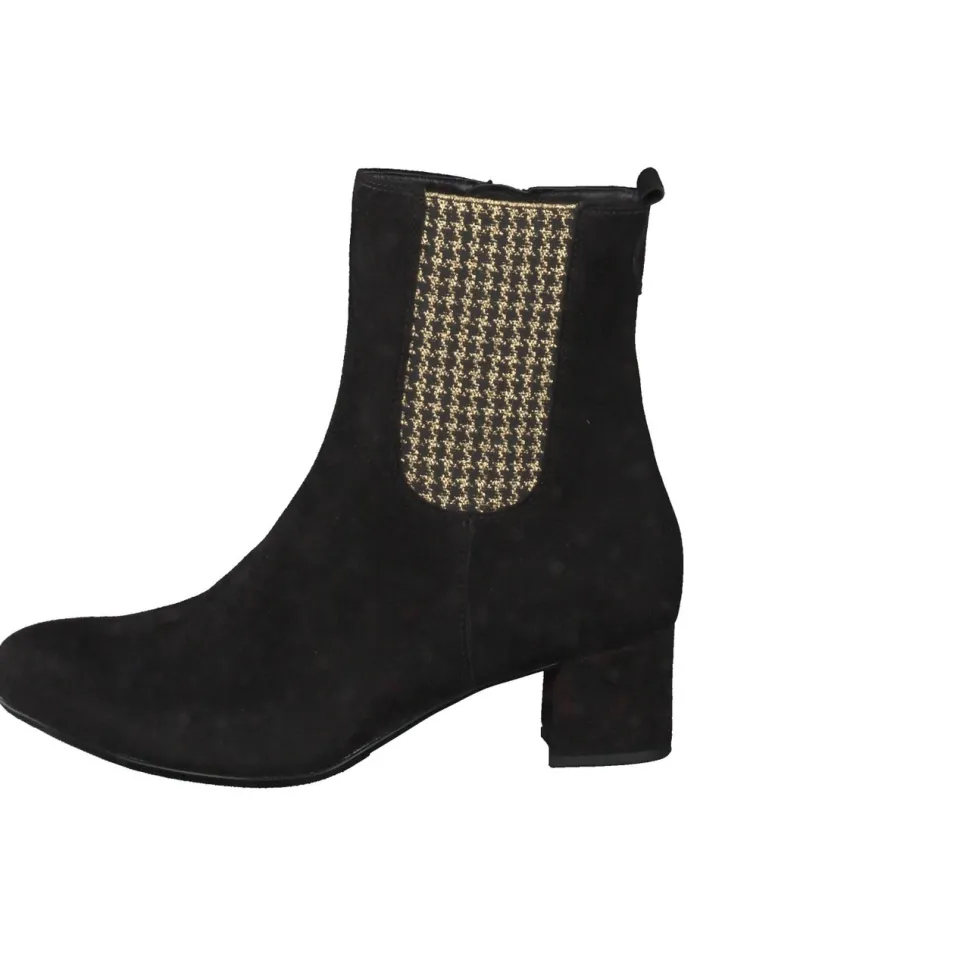 Hassia – Chelsea-Stiefelette aus Veloursleder schwarz