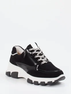 Hassia – Chunky Sneaker aus Veloursleder Schwarz