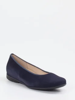 Hassia – Komfort-Ballerinas aus Veloursleder Dunkelblau