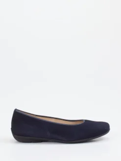Hassia – Komfort-Ballerinas aus Veloursleder Dunkelblau