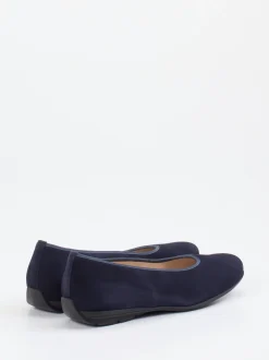 Hassia – Komfort-Ballerinas aus Veloursleder Dunkelblau