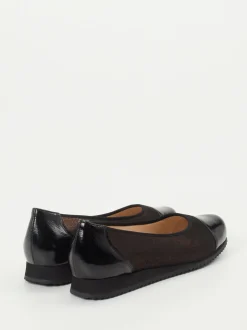 Hassia – Komfort-Ballerinas aus Metallicleder braun