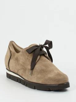Hassia – Komfort-Halbschuh aus Veloursleder Sandbeige
