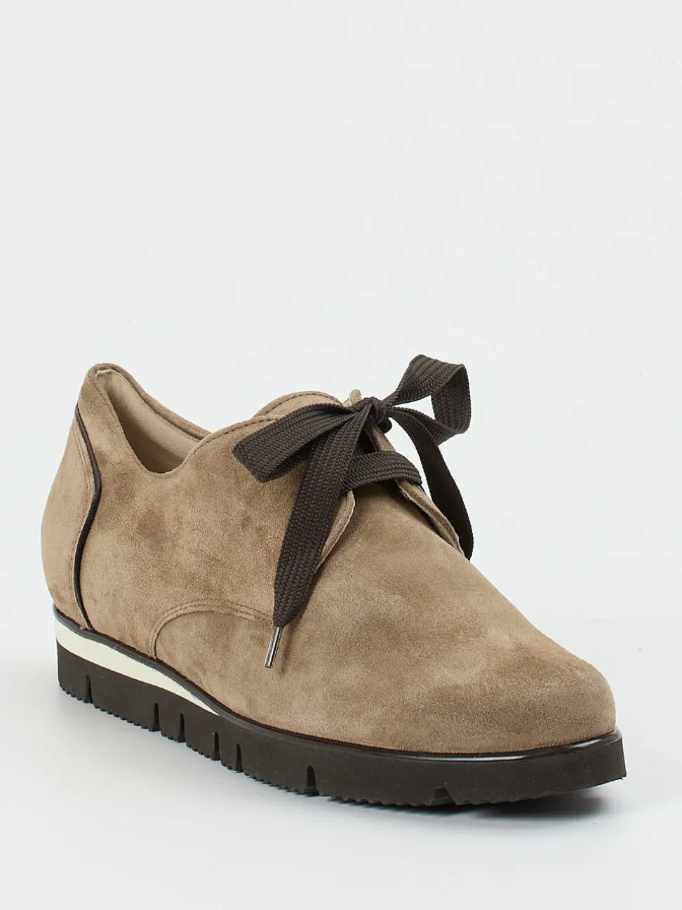 Hassia – Komfort-Halbschuh aus Veloursleder Sandbeige