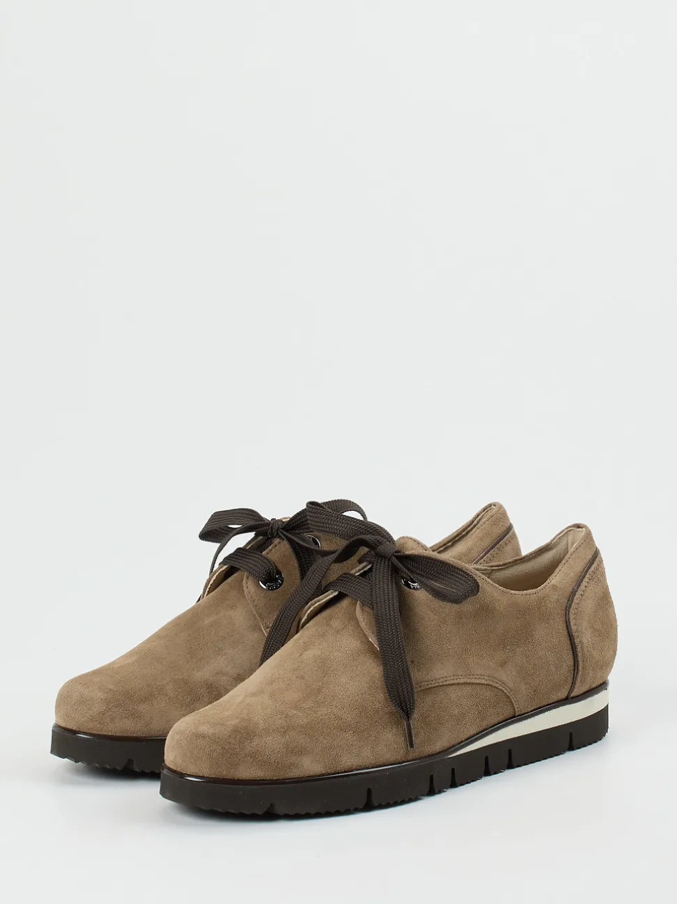 Hassia – Komfort-Halbschuh aus Veloursleder Sandbeige