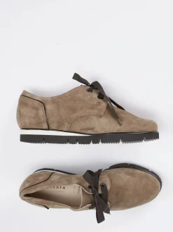Hassia – Komfort-Halbschuh aus Veloursleder Sandbeige