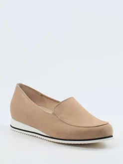 Hassia – Komfort-Loafer aus Veloursleder beige