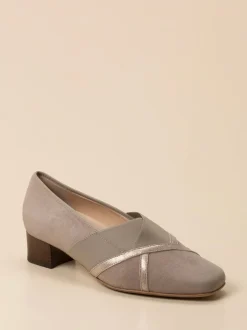 Hassia – Komfortpumps aus Veloursleder beige