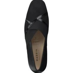 Hassia – Komfort-Pumps aus Veloursleder schwarz
