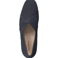 Hassia – Komfortpumps aus Textil dunkelblau
