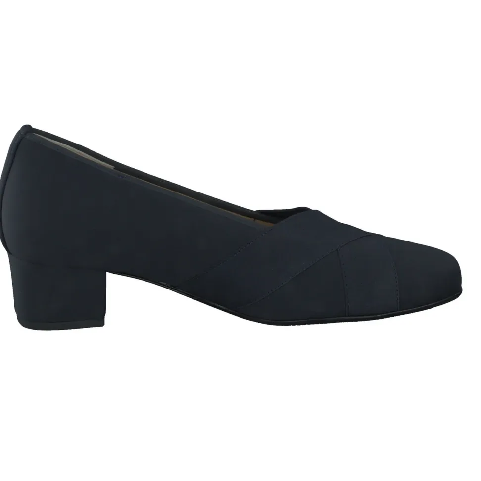 Hassia – Komfort-Pumps aus Textil in Dunkelblau