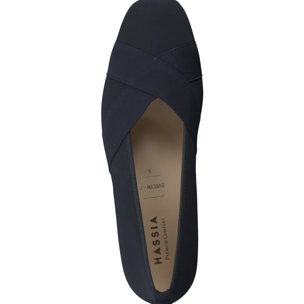 Hassia – Komfort-Pumps aus Textil in Dunkelblau