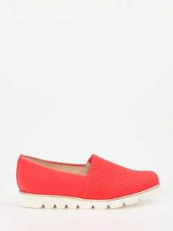 Hassia – Komfort-Slipper aus Textil in Korallrot
