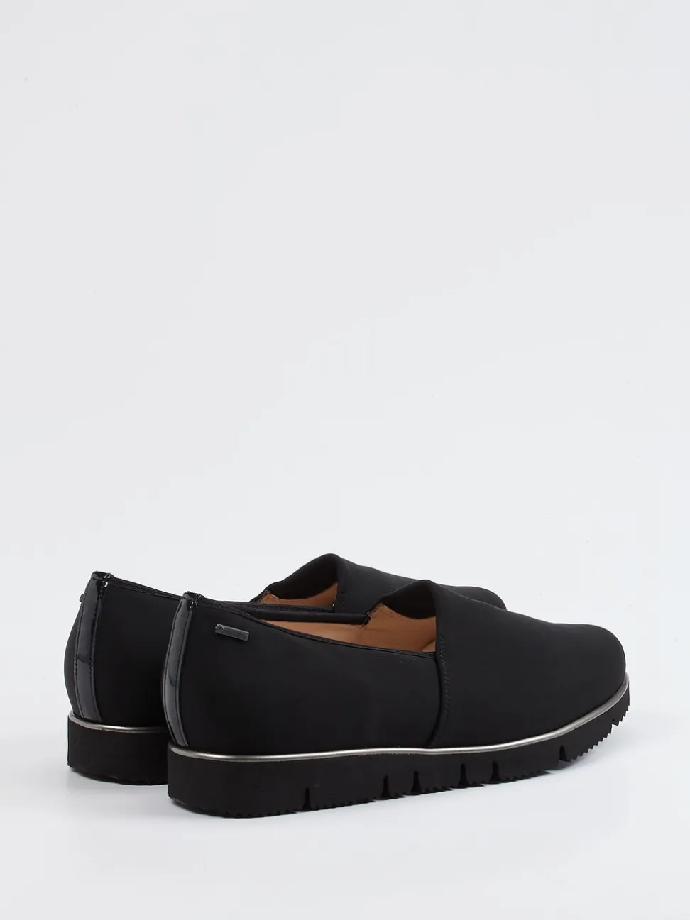 Hassia – Komfort-Slipper aus Stretchtextil Schwarz