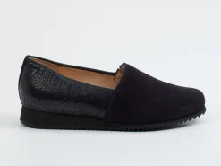 Hassia – Komfort-Slipper aus Veloursleder Dunkelblau