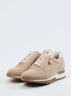 Hassia – Komfort-Sneaker aus Veloursleder beige