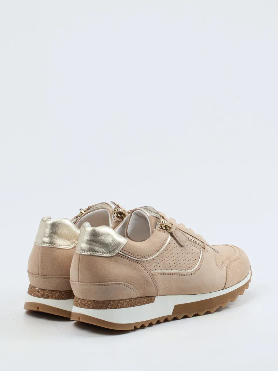 Hassia – Komfort-Sneaker aus Veloursleder beige