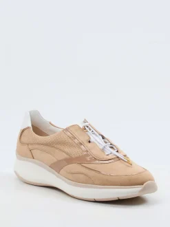 Hassia – Komfort-Sneaker aus Veloursleder beige