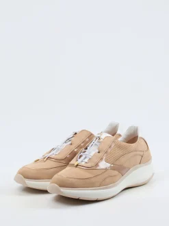 Hassia – Komfort-Sneaker aus Veloursleder beige