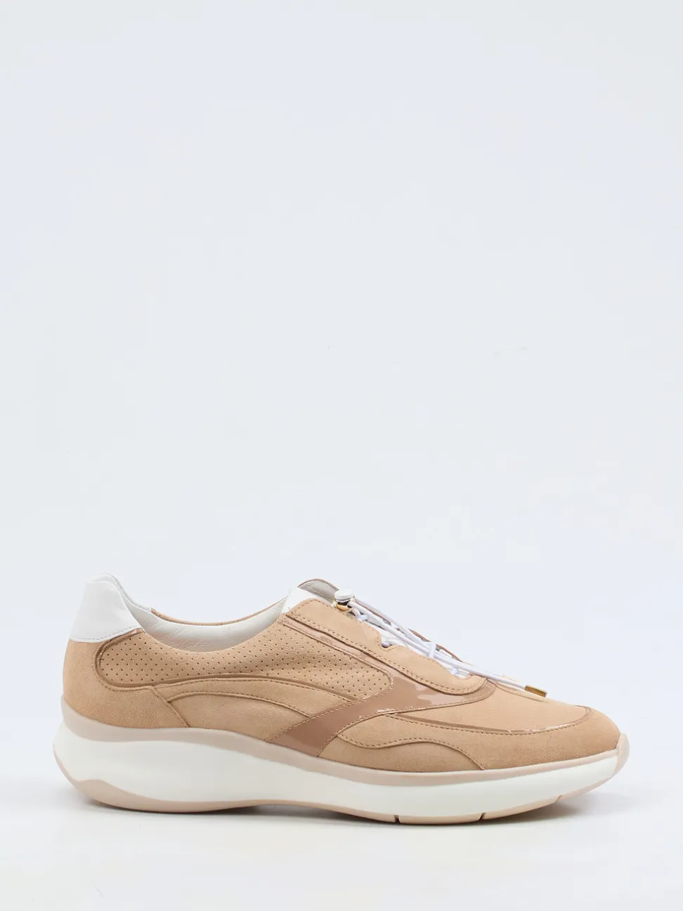 Hassia – Komfort-Sneaker aus Veloursleder beige