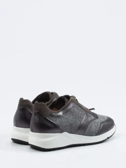 Hassia – Komfort-Sneaker aus Metallicleder grau