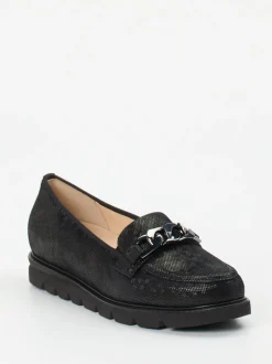 Hassia – Loafer aus geprägtem Leder Schwarz