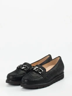Hassia – Loafer aus geprägtem Leder Schwarz