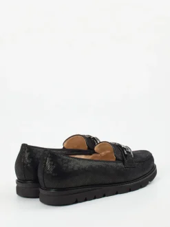 Hassia – Loafer aus geprägtem Leder Schwarz