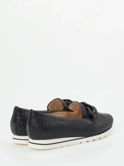 Hassia – Loafer aus geprägtem Leder schwarz