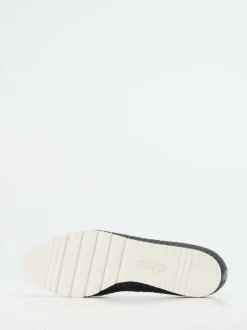 Hassia – Loafer aus geprägtem Leder schwarz