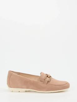 Hassia – Loafer aus Veloursleder in Rosébeige