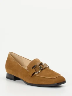 Hassia – Loafer aus Veloursleder Cognacbraun