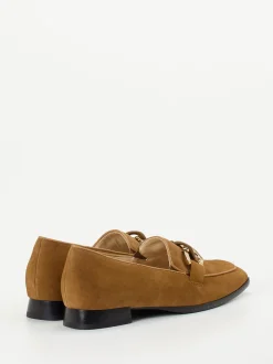 Hassia – Loafer aus Veloursleder Cognacbraun
