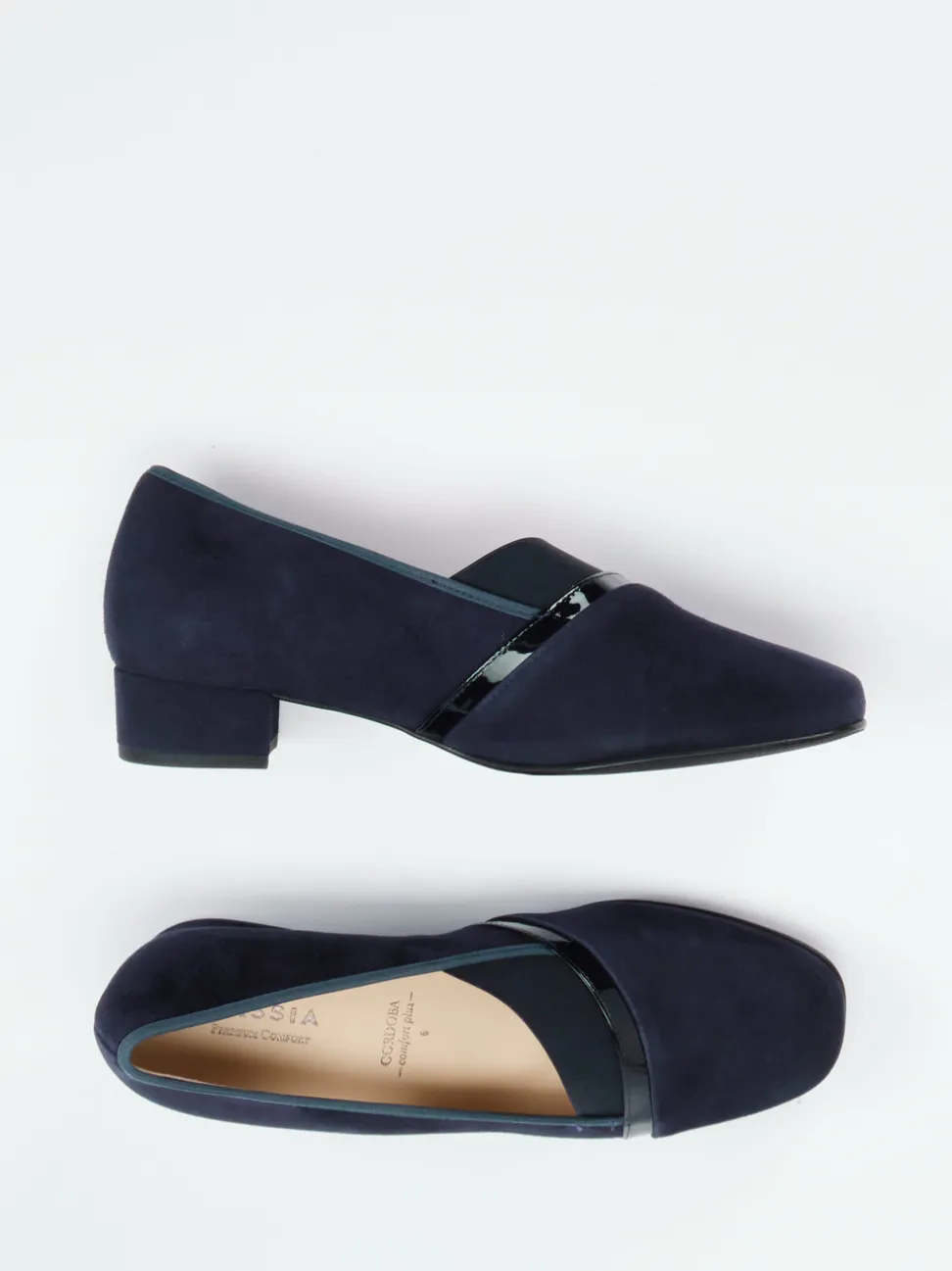 Hassia – Loafer aus Veloursleder Dunkelblau