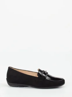 Hassia – Loafer aus Velours- und Lackleder schwarz
